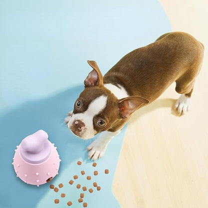 Cat Dog Slow Feeder Set Textured Slow Lick Mat & Drumstick Puzzle Toy Food Grade Silicone Easy to Clean Anti-Slip Base Pet Accessories (Puzzle Toy 2pcs)