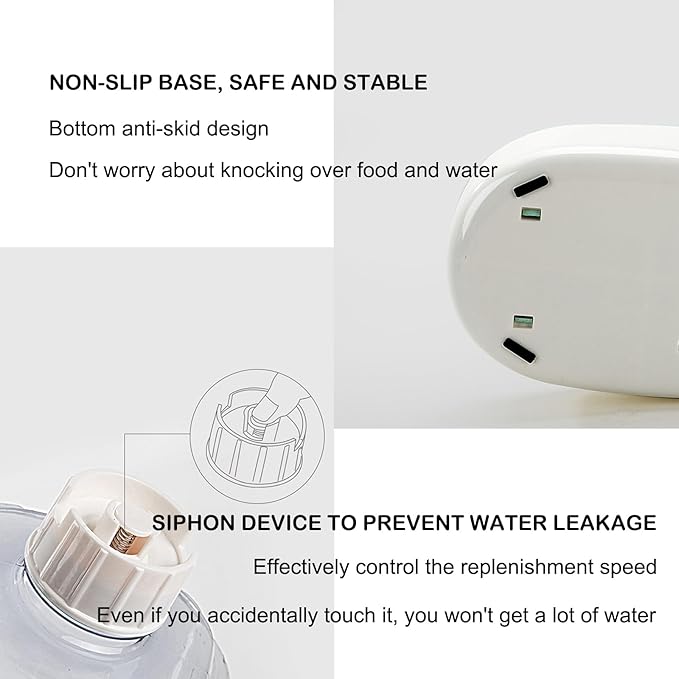 Bemodst Automatic Pet Water Dispenser - Automatic Cat & Dog Water Bowl, 3.8L Gravity Design, Suitable for Small & Medium-Sized Pets (Green)