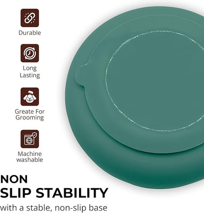 Slow Feeder Dog Bowls, Dishwasher Safe, Non-Slip Base, BPA-Free Slow Eating Dog Bowl (Sage, 1-Pack)