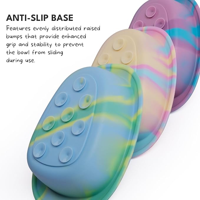 CHEWFFON Easter Dog & Cat Lick Mat Bowls, BPA-Free Silicone Slow Feeder Bowl with Suction Cups, Non Slip Pet Food Bowl Reduces Boredom and Anxiety, Dishwasher Safe, Lavender Purple Small