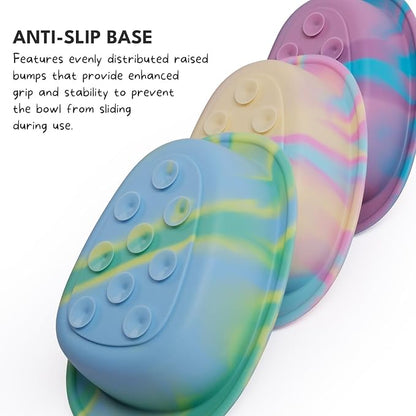 CHEWFFON Easter Dog & Cat Lick Mat Bowls, BPA-Free Silicone Slow Feeder Bowl with Suction Cups, Non Slip Pet Food Bowl Reduces Boredom and Anxiety, Dishwasher Safe, Lavender Purple Small