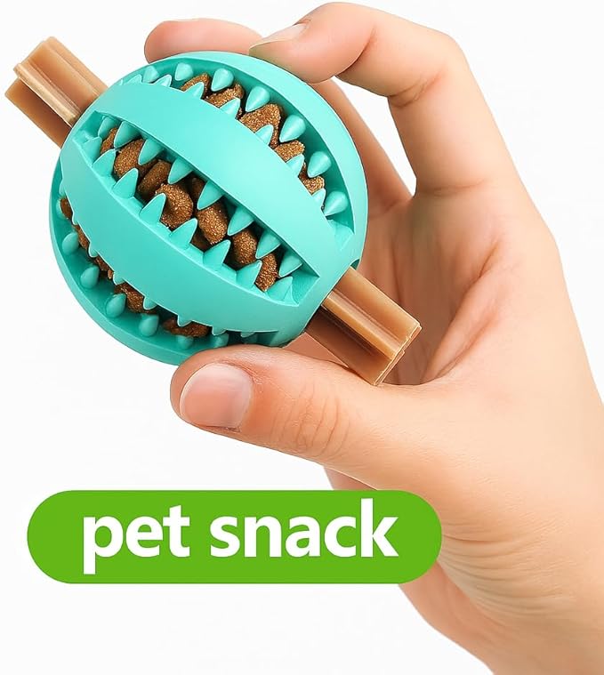 5 Pack Rubber Dog Chew Balls 6 cm – Durable Dental Chew Toys for Teeth Cleaning, Interactive Chewing Toy for Small, Medium and Large Dogs