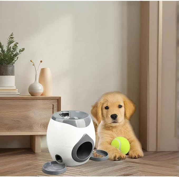 Latest Automatic Dog Ball Launcher Tennis Ball Reward Machine for Small Medium Large Dogs Indoor Outdoor Training Automatic Feede for Interactive Dog Training, pet Play and Feeding Machine