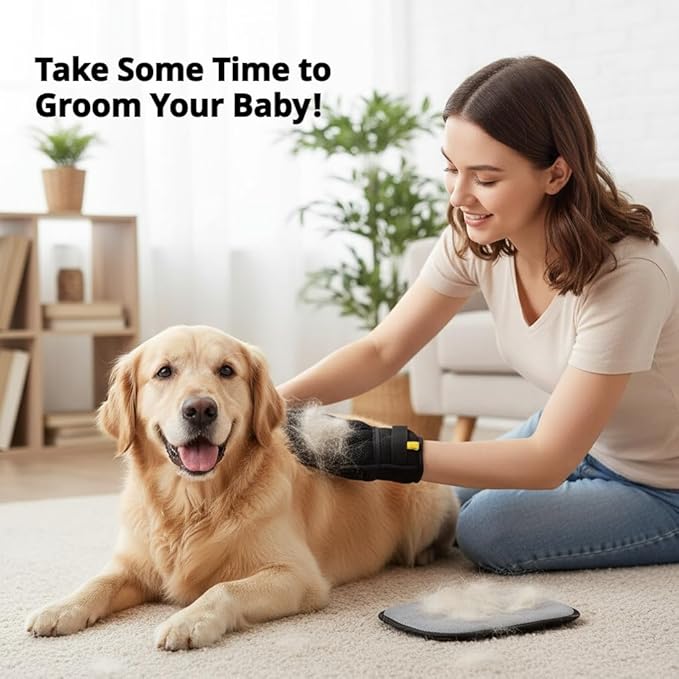 Pet Hair Removal Gloves for Dogs & Cats, Reusable & Washable Brush Pet Hair Remover for Couch, Carpet, Car Seat & Laundry