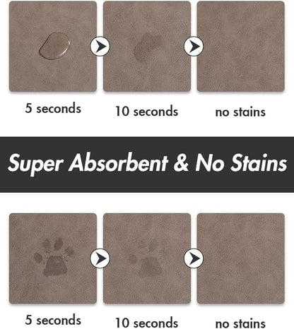 Absorbent Dog Food Mat-Cat Mat for Food and Water Bowl, Quick Dry Pet Food Mat, No Stains Dog Feeding mat, Pet Accessories Pet Supplies Mat-Cat Water Bowl Mat for Messy Drinkers