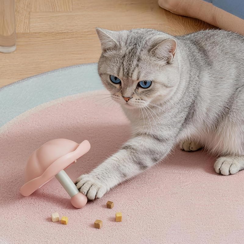 Cat Treat Dispenser Toy, Interactive Tumbler Puzzle for Indoor Cats (Blue) by Unknown