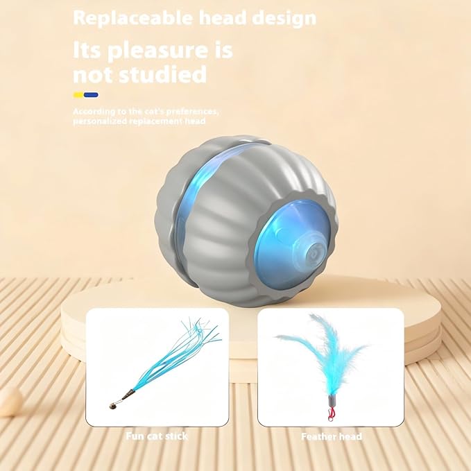 Interactive Cat Toys for Indoor Cats,Automatic Moving Kitten Toys,Cat Toys for Bored Indoor Adult Cats,Smart Rechargeable Cat Enrichment Toys for Cats to Keep Them Busy, Cat Balls Pet Toys