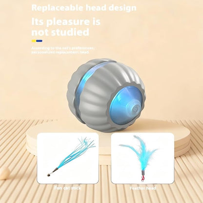 Interactive Cat Toys for Indoor Cats,Automatic Moving Kitten Toys,Cat Toys for Bored Indoor Adult Cats,Smart Rechargeable Cat Enrichment Toys for Cats to Keep Them Busy, Cat Balls Pet Toys