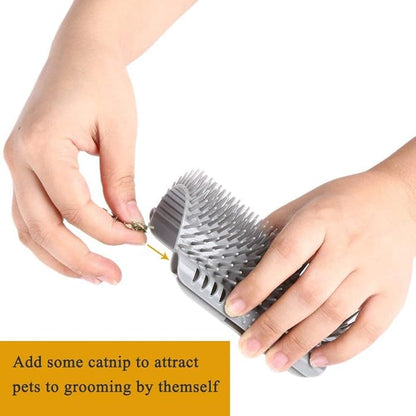 3.0 Softer Cat Self Groomer with Catnip, Dog Cat Corner Groomer,Wall Corner Scratcher Comb,Grooming Massage Brush, Perfect Scratch Massager Tool for Long & Short Fur Kitten/Puppy (4 Pack)