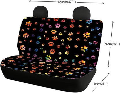 AFPANQZ Floral Design Car Seat Covers for Back Seat for Womens Car Rear Seat Covers Protector Car Interior Accessories Soft Cushion Cover Decorations Cloth Backseats Rear Seat Cushion