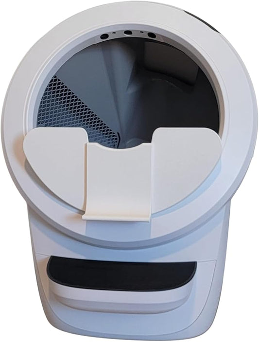 Pee Guard Max Shield Step for Litter-Robot 4 : Anti-Flicking, One-Piece Design (White Pee Guard w/Leveler)