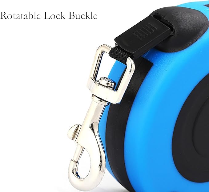 Retractable Dog Leashe, 16 Feet Blue Automatic Dog Walking Rope with Switch and Non-Slip Handle for Walk a Dog (Pink)