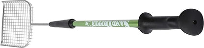 Sand Dipper Cat Poop Scooper & Chicken Poop Scooper - Rugged Big 6" Square Stainless Steel Long Handle for Home Kitty Litter Scoop & Farm Chicken Coop Scooper (Junior)