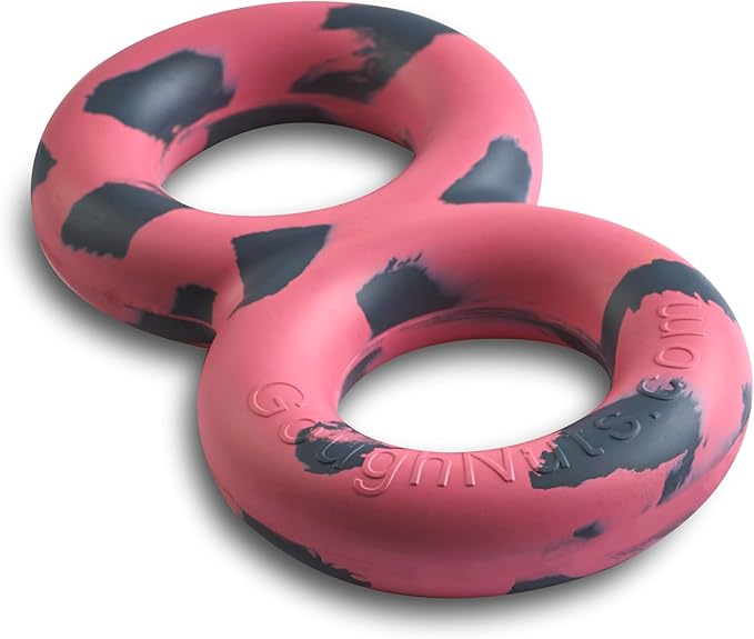 Goughnuts — Dog Toys for Aggressive Chewers | Virtually Indestructible Pull Toy for Breeds Such as Pit Bulls and German Shepherds | Heavy Duty Tug Dog Toy | Medium | Pink