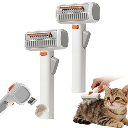 2-in-1 Pet Self-Detangling & Grooming Comb, 2-in-1 Pet Comb, Double-Sided Dematting Brush, Combs Through Knots and Lifts Loose Hair—Quickly (2pcs)