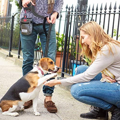 JSXD Heavy Duty Double Handle Dog Leash - 5 FT with Comfortable Padded and Reflective Rope, Suitable for Small to Large Dogs (Wide-Black) - Image 5