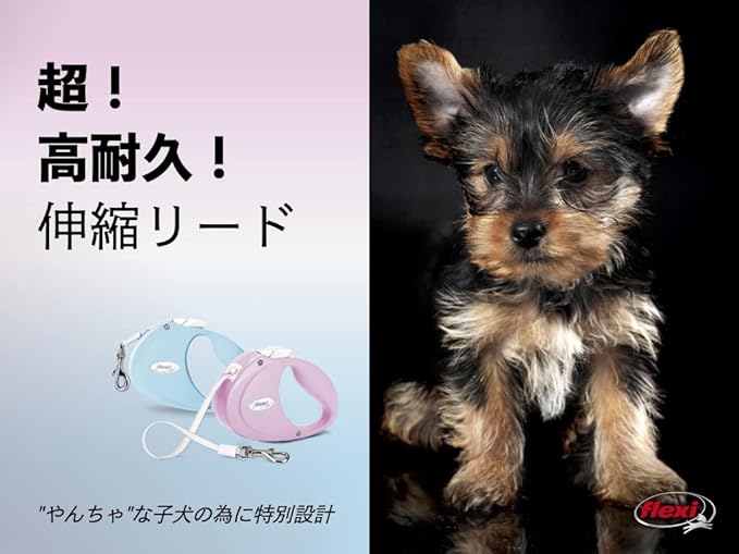 Flexi - PU00T2-251-RO - Dog Lead - Retractable Lead - Puppy Tape - 2 m - Pink