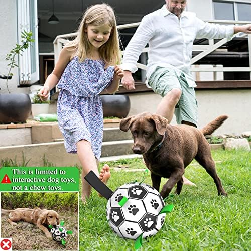 Amasiver Dog Soccer Ball Toys, 8'' World Cup Dog Soccer Ball with Straps, Dogs Birthday Gifts, Water Toy, Herding Ball, Durable Balls for Large Medium Pet, Outdoor Dog Toy (8 Inch-Large) - Image 6