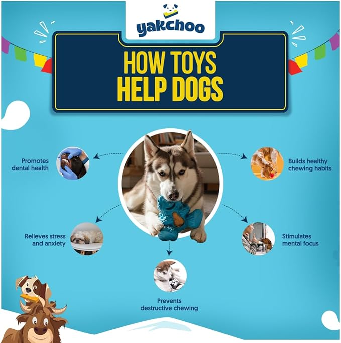 Treatoy for Dogs (Blue) | BPA Free Interactive Chew Toy with Natural Himalayan Cheese Treat | Durable, Gentle on Gums, Fun Training & Dental Toy | Includes 5 Yak Cheese Nuggets