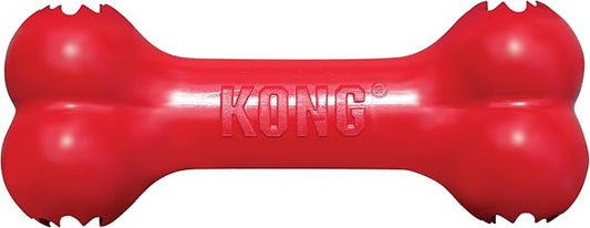KONG Goodie Bone - Classic Durable Natural Rubber Dog Bone, Supports Mental Engagement - Treat Dispensing - Red - for Large Dogs