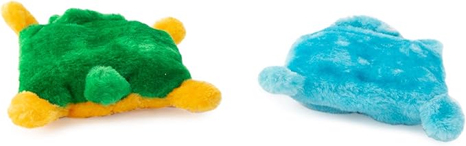 ZippyPaws Squeakie Pad - No Stuffing Dog Toy to Keep Them Busy, for Small & Medium Dogs, Squeaky Pet Toy for Boredom, Unstuffed Chew Toy, Soft Plush Puppy Products, Hippo & Alligator - 6.5"