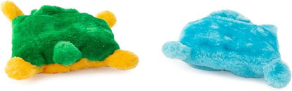 ZippyPaws Squeakie Pad - No Stuffing Dog Toy to Keep Them Busy, for Small & Medium Dogs, Squeaky Pet Toy for Boredom, Unstuffed Chew Toy, Soft Plush Puppy Products, Hippo & Alligator - 6.5"