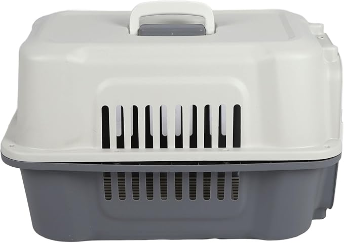 FILFEEL Lockable Hard Plastic Dog Carrier with Ventilated Design, Spacious Travel Pet Carrier for Small Dogs and Cats - Foldable Handle for Easy Carrying