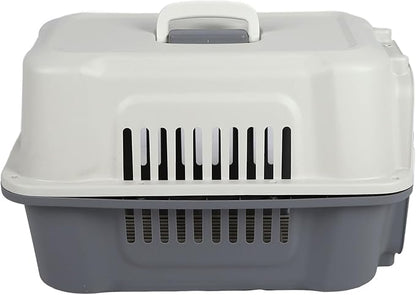 FILFEEL Lockable Hard Plastic Dog Carrier with Ventilated Design, Spacious Travel Pet Carrier for Small Dogs and Cats - Foldable Handle for Easy Carrying