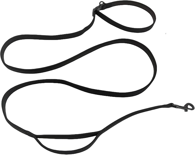 Multifunctional Dog Leash with Extra Handle -4 in 1 Hands-Free Adjustable Dog Leash for Jogging, Walking, Running - Fits Small and Medium-Sized Dogs (Black, M)