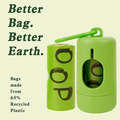 Dog poop bag rolls 120 bags lavender flavor, 13x9 in Extra Large with Dispenser, Guaranteed Leak Proof and Extra Thick, For Fragrance Bags for Dogs Walking and Cat Litter