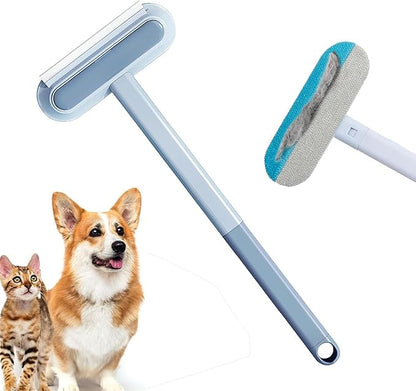 Couch Hair Removal Tool - 4-in-1 Reusable Pet Hair Remover Brush,Multifunctional Long Handle Lint Cleaner for Dogs and Cats,Gentle on Furniture,Washable
