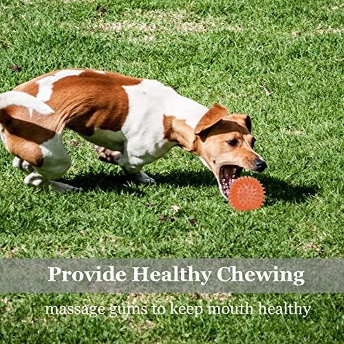 LECHONG 6pack Squeaky Dog Toys Spiky Dog Balls Cleans Teeth and Promotes Dental and Gum Health for Your Pet Squeaker Ball Toys for Aggressive Chewers (S 6PACK) - Image 4