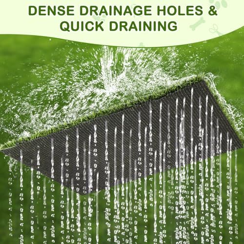 Dog Grass Pad with Tray, 23''X17'' Large Artificial Turf Grass Potty, Reusable Puppy Pee Pads for Dogs, Portable Dog Litter Box for Indoor/Outdoor Potty Training Toilet - Image 5