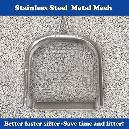 Sand Dipper Metal Cat Litter Scoop – Long Handle Cat Poop Scooper for Litter Box (27”), Heavy-Duty Stainless Steel Kitty Litter Scoop (Junior) - Image 6