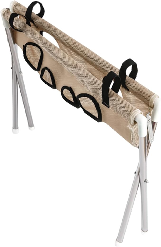 Iron Pet Grooming Hammock - 8-Hole Design Anti-Escaping Cats Sling | Polyester Cloth Kitten Grooming Hanger | for Cats Dogs Kitten Puppy Small Medium Large Breed Indoor Home Hair Cutting Ear Cleaning