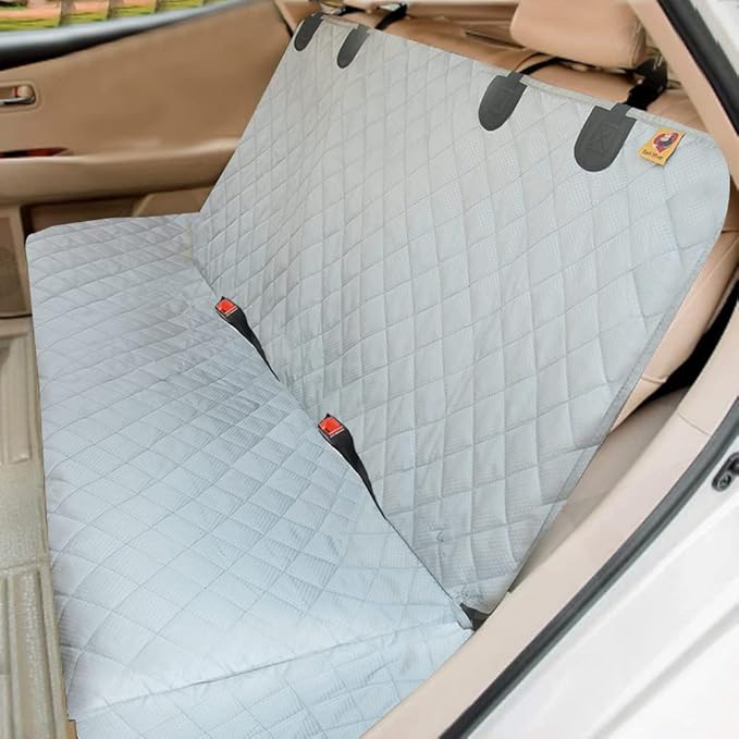 Bark Lover Dog Back Seat Cover Protector, Waterproof Dog Car Seat Covers, Nonslip Backseat Protection for Dogs and Kids, Compatible Pet Car Seat Cover for Cars & Midsize SUVs