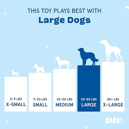 Barkbox Lady Liberty Ball Plush Dog Toy – 2-in-1 Squeaky and Crinkle Dog Toy with Plush Exterior and Textured Ball Core – Large Dog