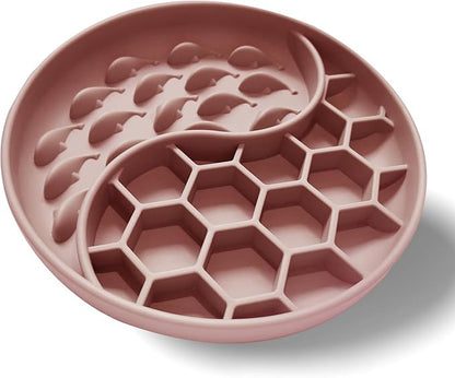 Cat Slow Feeder Bowl,Fun Dog Feeding Bowls with Suction Cups, Anti-Choking, Non-Slip Design, Reduces Boredom, Anxiety,Overeating, Ideal for Medium to Small Dogs & Cats (Pink)