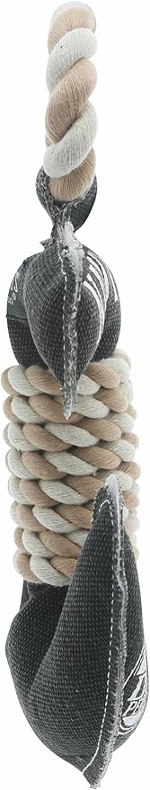 Pavilion Gift Company Nauti Anchor 13 Inch Large Tug of War Rope Sturdy & Durable Canvas Dog Toy, Gray