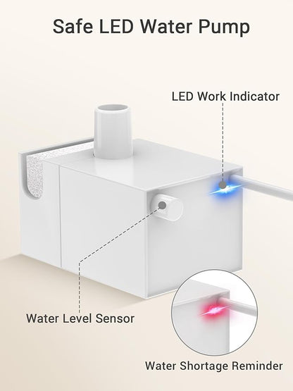 Kastty 15L Dog Water Fountain Pump, USB 5V 1A Pet Water Fountain Pump or Fountain Replacement, Ultra Quite Dog Water Dispenser Pump with LED Light P05