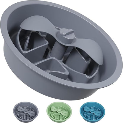AVERYDAY Slow Feeder Dog Bowls for Large Breed, 2.5 Cups Deep Food Puzzle Bowl with Spinning Slow Feeder Insert, Non-Slip Bottom, Fits for Raised Stand, Hard Maze Design for Medium and Large Dogs