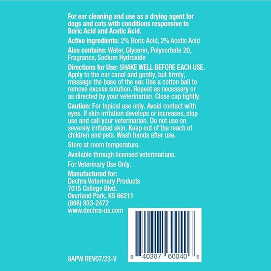 Malacetic Otic Cleanser for Dogs and Cats, 8 fl oz