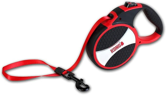 Alcott Kong Explore Retractable Dog Leash, Large, Red, 24' Long,KNG EXP LG RD