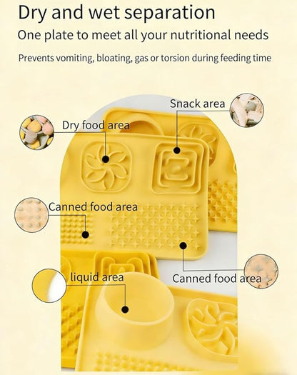 Food Grade Silicone Pet Licking Pad, Slow Feeder Puzzle Mat for Cats & Dogs, Anti-Slip Multi-Grid Design, Relieves Anxiety, Promotes Healthy Digestion