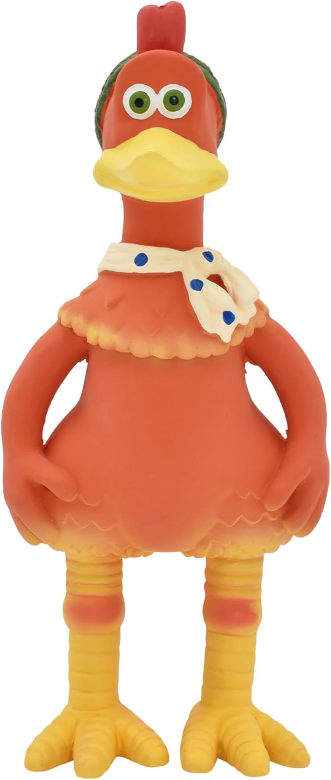 Multipet Chicken Run Ginger Latex Dog Toy - Durable Squeaky Toy for All Dogs - Easy-to-Clean Latex Squeaky Toys - for Cuddling, Chewing & Playing (9.5")
