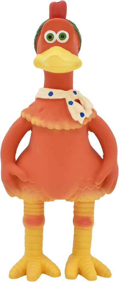 Multipet Chicken Run Ginger Latex Dog Toy - Durable Squeaky Toy for All Dogs - Easy-to-Clean Latex Squeaky Toys - for Cuddling, Chewing & Playing (9.5")