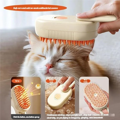 360° Rotating Cat Brush for Hair Removal and Grooming - Non-Slip ABSPet Hair Brush with Ergonomic Handle, Gentle Brushes for Cats, Dog & Small Animals (Purple)