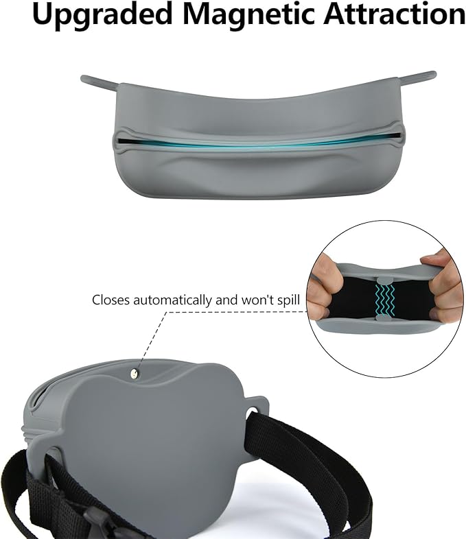 Pet Training Snack Pouch with Clicker 2.0 Upgraded Magnetic Closure, 1.66 Cup Silicone Belt for Dog Treats，Perfect for Exercising and Walking