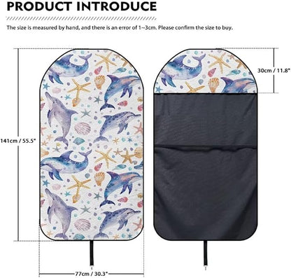 Coldinair Dolphin Towel Car Seat Cover for Men,Starfish Sweat Car Seat Protector after Workout,Gym,Swimming,Anti-Slip Universal Car Seat Covers for Truck,Van,SUV
