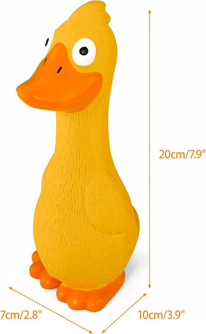 CHIWAVA 2 Pack 7.9 Inch Squeak Latex Dog Toy Yellow Duck Interactive Play for Small Medium Dogs